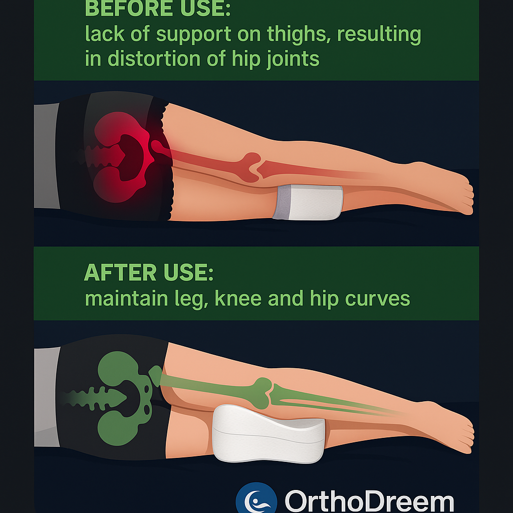 OrthoDreem™ Orthopedic Slow Rebound Memory Cotton Clamp Leg Pillow