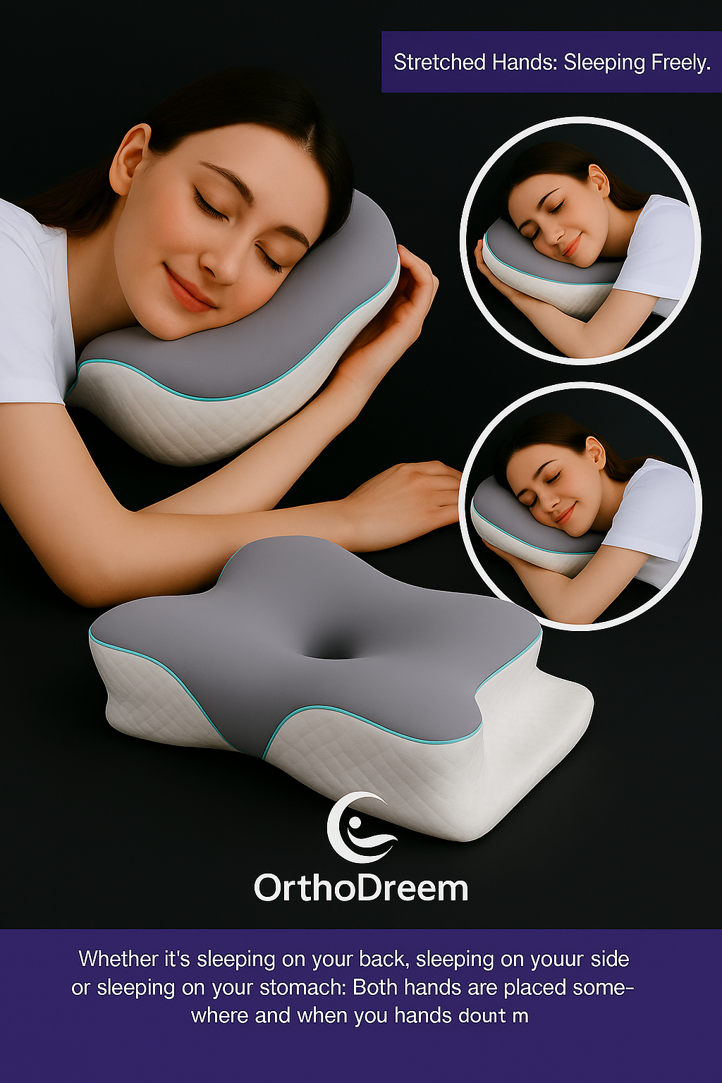 OrthoDreem™ Memory cotton butterfly shaped pillow Slow rebound