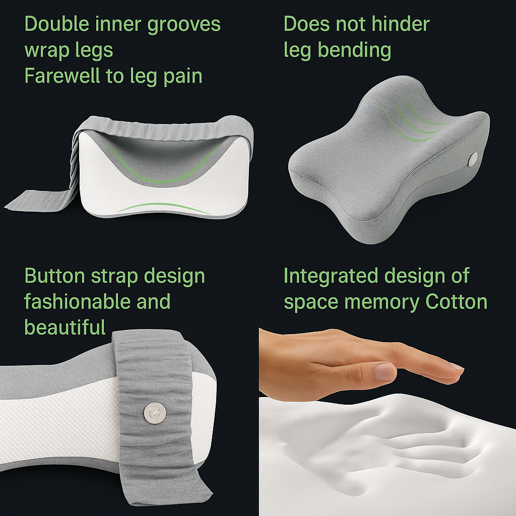 OrthoDreem™ Orthopedic Slow Rebound Memory Cotton Clamp Leg Pillow